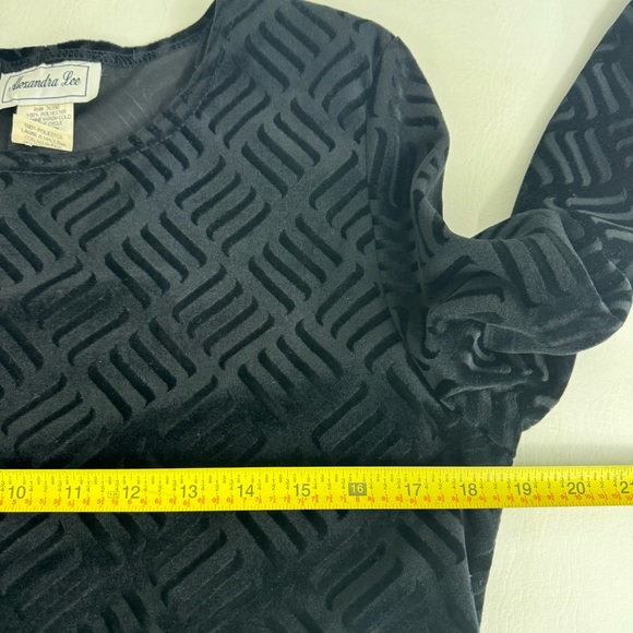 Alexandra Lee Vintage Maxi Dress Black Velvet Velour Size 14. Fits like a 12 - Picture 6 of 7